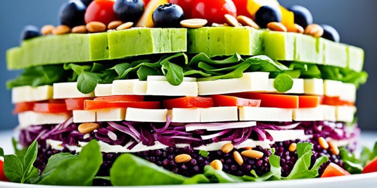 nowoczesne sałatki warstwowe